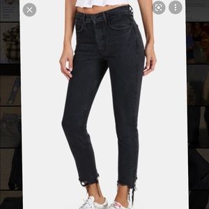 GRLFRND Karolina cropped destroyed denim